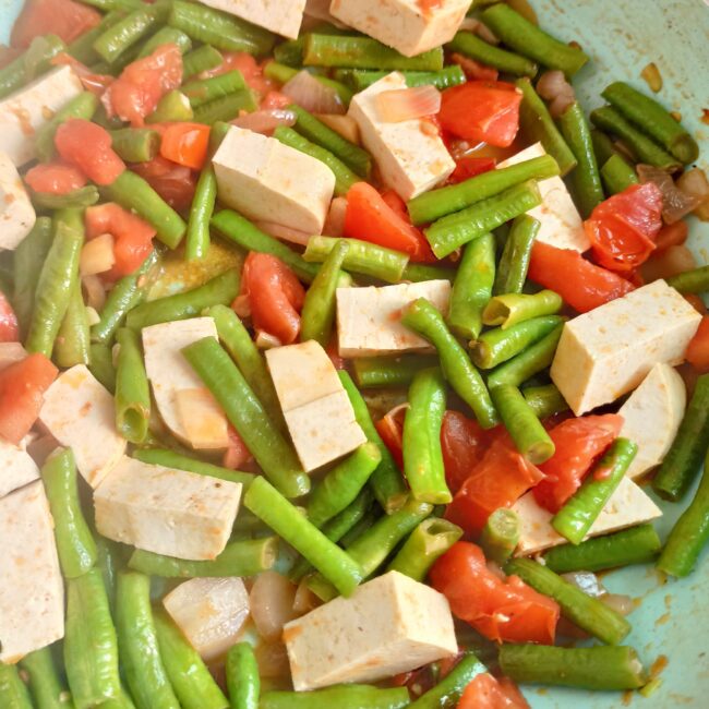 Burmese Tofu and String Beans Stir-fry