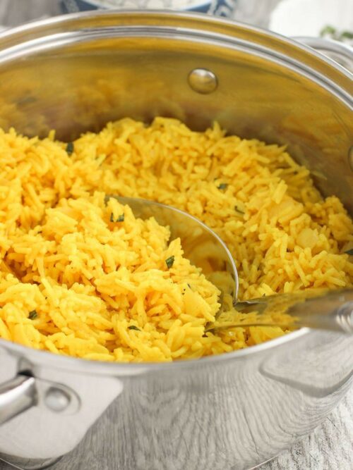 Burmese Tumeric Rice Pot